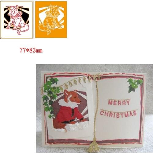 Wearing a Coat Wolf Lovely Winter Christmas Things Metal Cutting Dies For DIY Scrapbooking Paper Cards Crafts Dies New 2019