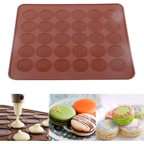 New 30/48 Holes Silicone Baking Mat Oven Macaron Silicone Mat Non-Stick Baking Macaron Cookies Chocolate Mat Pastry Baking Tools