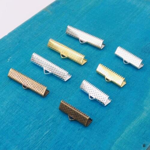 7sizes Cord Crimp End Beads Buckle Tips Clasp cord flat cover clasps ForJewelry Making Findings Diy Necklace Bracelet Connectors