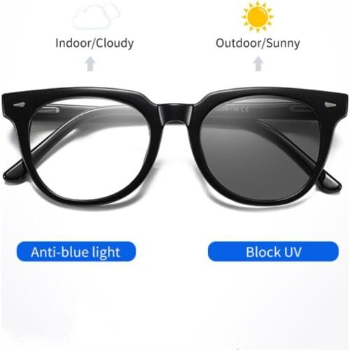 FENCHI TR90 Photochromic Anti blue Light Blocking Glasses Men Women PC Discoloration Computer Glasses