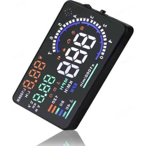 Windscreen Projector Head Up Display 5.5 Inch HD OBD2 Over Speed Alarm Consumption Data Diagnosis Car Hud display