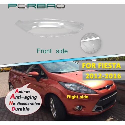 Headlight Transparent Glass Lens Cover for Ford Fiesta Headlamp Clear Auto-Shell-Cover 12-16 Front Lampshade Replacement DIY
