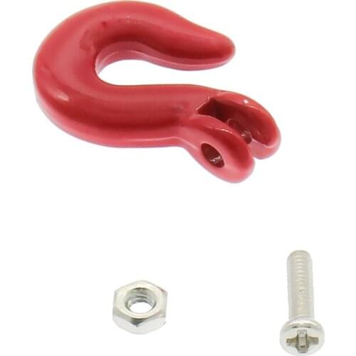 RCAWD 1PC Big Size Metal G Shape Trailer Hook Winch Hook Rescue Buckle For Rc Hobby Car Crawler Scale Parts FZ0011 Upgrade Parts