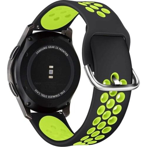 For Samsung Galaxy Watach 46mm Watch Strap 22mm Silicone Waterproof Wristband Strap for Fossil Gen 4 Explorist HR/HUAWEI GT