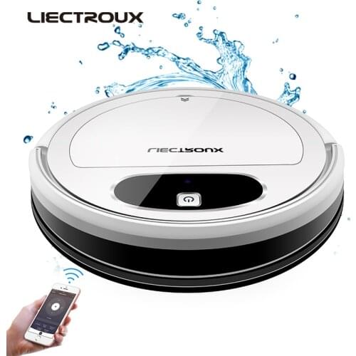 LIECTROUX 11S Liectroux 11S Robot Vacuum Cleaner,WiFi App,Gyroscope & 2D Map Navigation,Electric Control Air Pump Water Tank,Wet