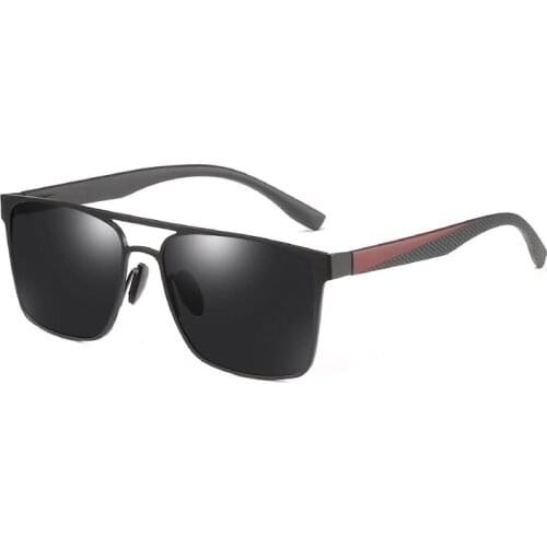 Logorela Design JM0021 Polarized Sunglasses Men Vintage Square Frame Retro Sun Glasses Square TR90 Elastic Leg glasses UV400