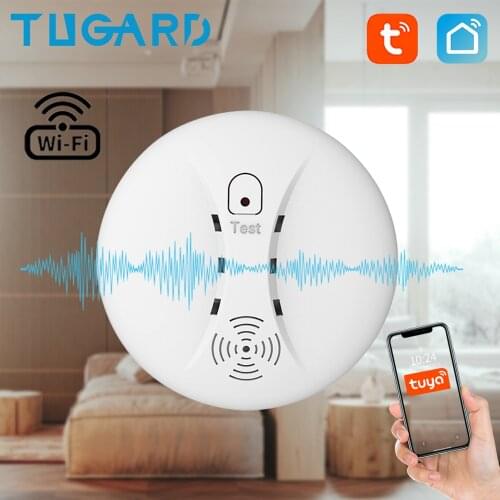 Tuya WiFi Smoke Detector Fire Alarm Security System Everything For Home And Kitchen Smarthome Smokehouse Independent Alarm