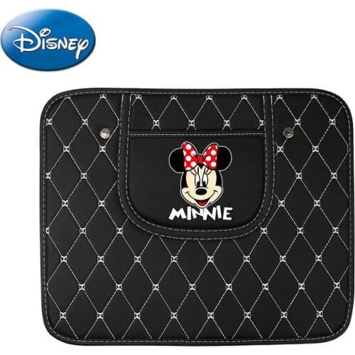Disney Mickey Mouse Minnie Car Child Protection Pad Universal Cartoon Back Dirty Protection Pad Rear Kick Pad