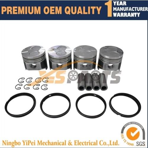 V1505 Engine 4 set Piston + Rings Kit Set STD for Kubota