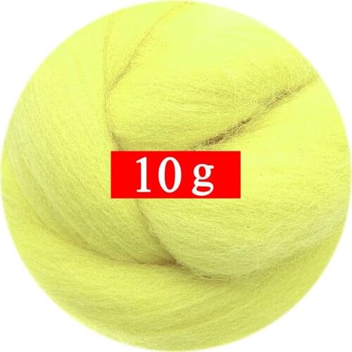 10g Felting Wool (40 Colors) 19 Microns Super Soft Natural Wool Fiber for Needle Felting Kit 0.35 OZ Per Color (No. 10)
