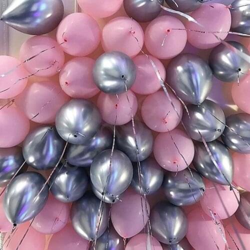 20pcs Pink Matel Silver Latex Balloon Rose Gold Balloon Wedding Decoration Birthday Party Balloon Baby Shower Decoration
