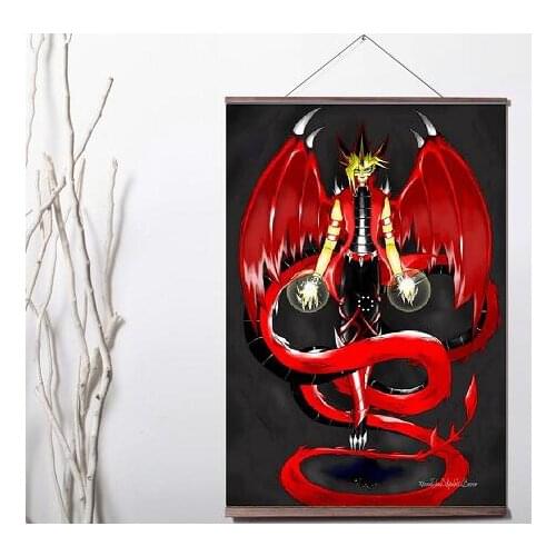 Yu-Gi-Oh Yu Gi Oh YuGiOh Slifer The Sky Dragon Classic Anime Art Canvas print poster painting with solid wood