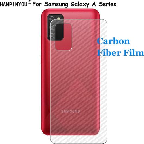 For Samsung Galaxy A02s A12 A32 A52 A72 5G 3D Transparent Carbon Fiber Rear Back Film Stiker Screen Protector (Not Glass)