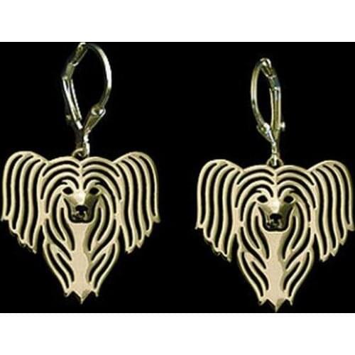 Womens Chinese Crested Pet Earrings Lovers' Cutout Animal Earrings Drop Shipping