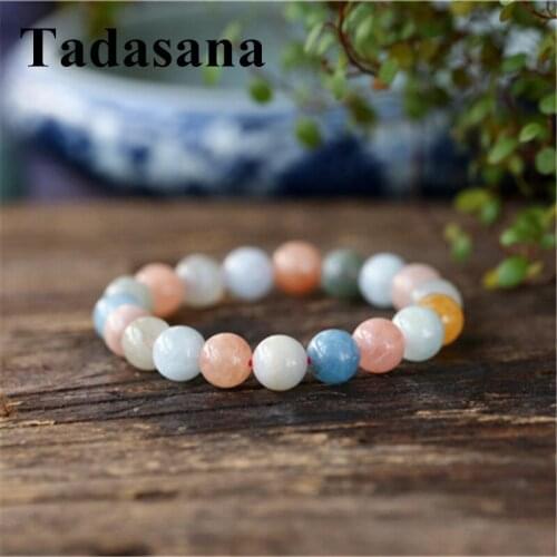 Natural Stone Beads Bracelet For Women Morgan Stone DIY 6 8 10mm Beads Candy Colors Friendship Bracelet Ladies Gift Wholesale