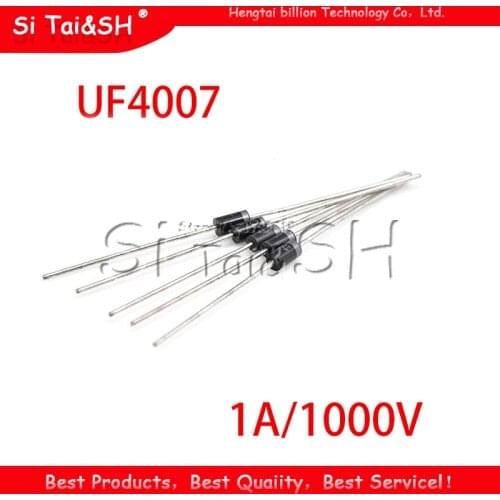 100PCS 1N4007 1N5819 1N4001 UF4007 FR107 FR157 FR207 1N4004 1N4937 HER107 RL207 1N5817 1N5399 DO-41 Rectifier Diode