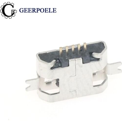 2 Feet SMT 5 Pin Flat Edge 30V 1.5A Micro USB Connectors Female Tail Plug Port Jack Socket Electric Terminals