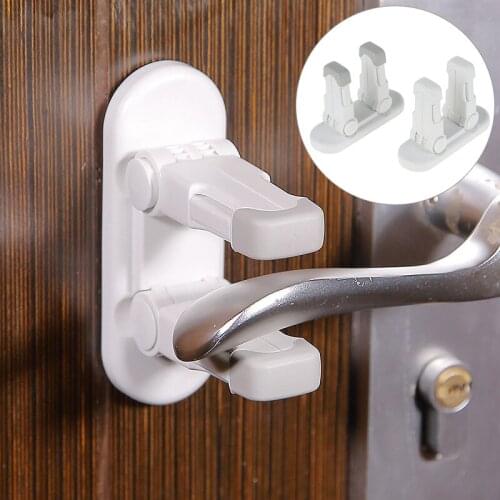 3Pcs/Lot Child Safety Lock Baby Door Handle Lock Lever Lock Proof Window Anti-opening Protection Toddler Kids Door Stopper