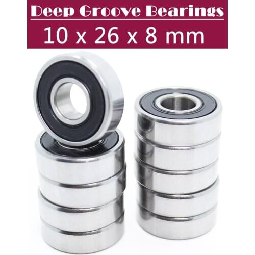 6000-2RS Bearing ABEC-5 (10PCS) 10x26x8 mm Deep Groove 6000 2RS Ball Bearings 6000RS 180100 RS