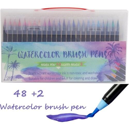 Watercolor Brush Pens Art Marker Pens for Drawing Coloring Books Manga Calligraphy School Supplies Stationery