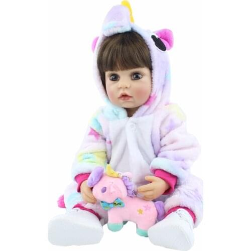Bebes doll with 55cm full plastic rebirth doll whole body enamel Toddler Baby silicone toy childrens gift