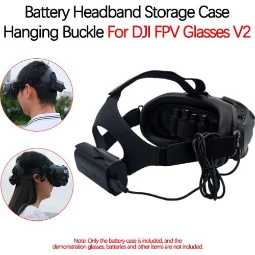For DJI FPV Combo Drone HD Digital Image Transmission Glasses Battery Storage Case Back Buckle Flying Glasses Headband Accessory