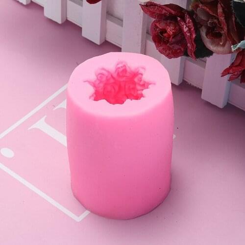 Flower Pillar Candle Mold Rose Silicone Mold Soap Making Candle Making Handmade Wedding Gift Decoration Tool 8x6.6cm