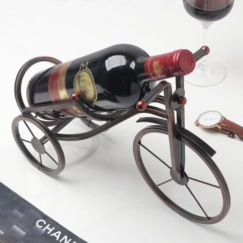 Wine Bottle Holder Creative Tricycle Design Metal Wine Rack Wedding Party Decor Ornament Gift for Home Kitchen Bar Bartender