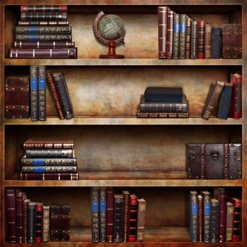 Grunge Library Bookshelf Books Photography Backgrounds Photo Backdrops Study Room Decor Photophone Portrait Photozone Photocall