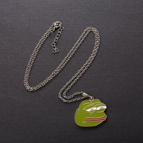 Sad Pepe Frog Necklace