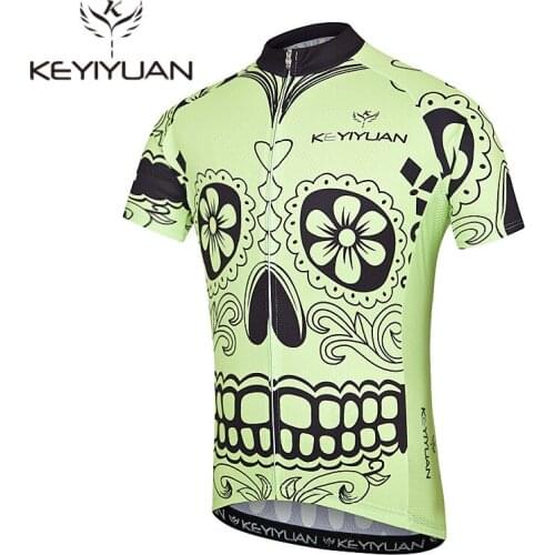 Keyiyuan 2018 Skull Cycling Jersey Pro Team Bicycle Cycling Clothing Ropa Ciclismo Breathable Road MTB Bike Jersey Wear Clothes