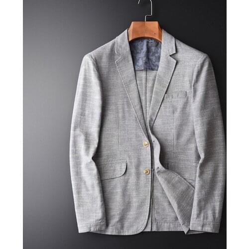 2021 classic Suit Men Coat Young Man Fashion Handsome Casual Single Breasted Blended Fabrics high quality plus size M-4XL