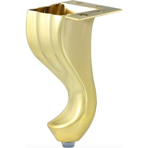 Pack of 4pcs) Gold Furniture Stand Legs Iron finish Bathroom Cabinet Leg Table Sofa Bed Feet H=140mm