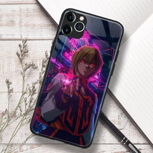 Kurapika Hunter X Hunter Anime Soft TPU Glass Phone Case for IPhone SE 6s 7 8 Plus X Xr Xs 11 12 Mini Pro Max Samsung
