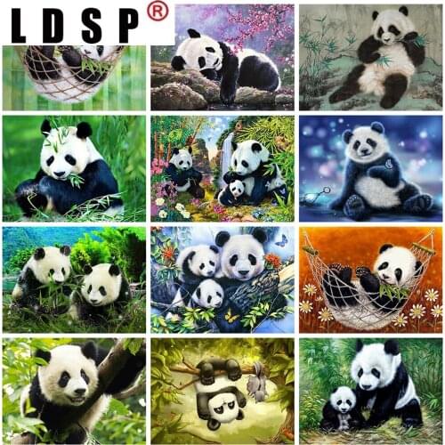 LDSP Home Decor5D DIY Diamond Painting Panda Full Square Drill Animal Diamond Embroidery Cross Stitch Kit Art Living Room