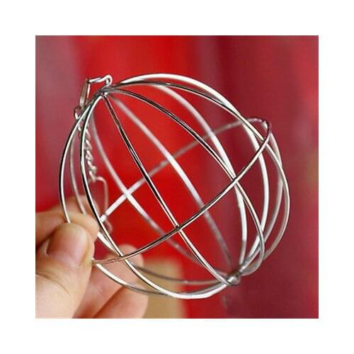 Stainless Steel Round Feed Dispense Exercise Hanging Hay Ball Guinea Pig Hamster Rabbit Pet Toys