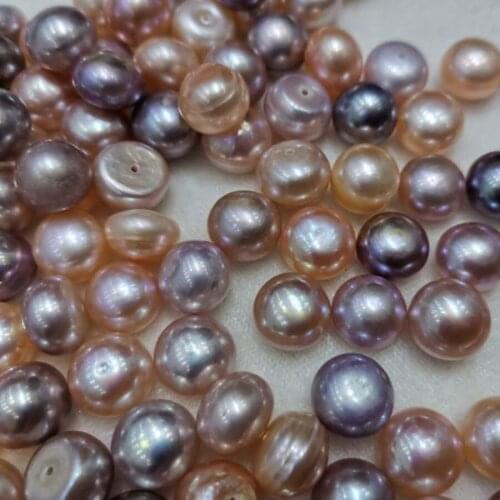 Wholesale 500 pcs 10.5-11mm loose freshwater pearl button half drilled