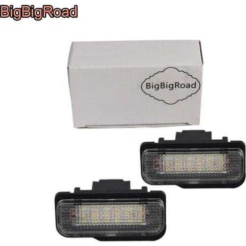 BigBigRoad Car License Plate Lights Number Frame Light For-Mercedes Benz E Class W211 2002~2008 B150 B160 B170 B180 B200