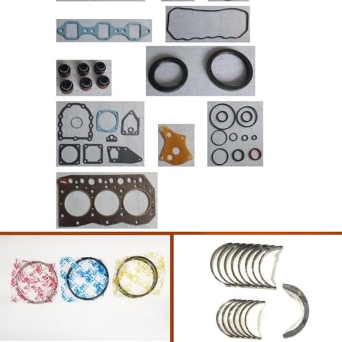 Engine complete overhaul full gasket set kit main crankshaft connecting bearing piston ring for Yanmar engine : 3TNC78