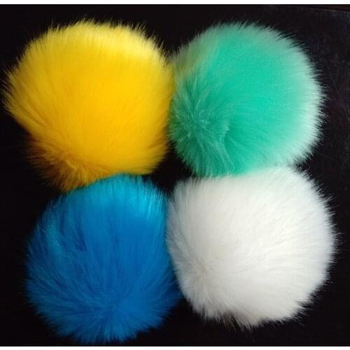 High Quality Monochromatic Pompon Faux Rabbit Fur Ball DIY Jewelry Parts Making Pendant For Chain Curtain Tassel Handmade Crafts
