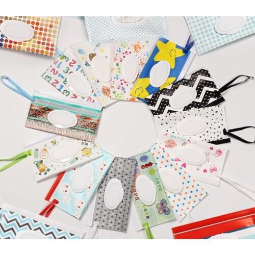 Snap Strap Portable Baby Wet Wipes Box Wipes Container Eco-friendly Easy-carry Clamshell Cosmetic Cleaning Wipes Cases 24*14CM