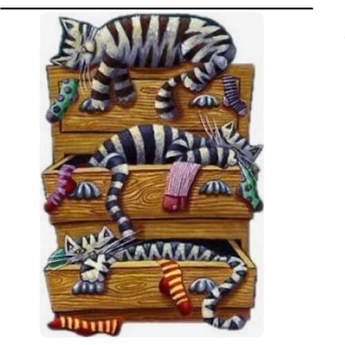 Three cats ransparent Clear Stamps Metal cutting die Silicone Seals for DIY scrapbooking photo album Card Making