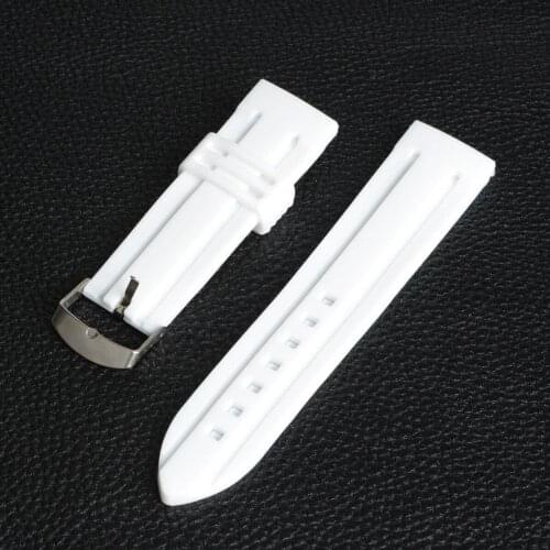 Men Women Watch Band 22mm White Silicone Strap Bracelet for Fashion Sports Watch Correa reloj 22mm pulseira relogio cinturino