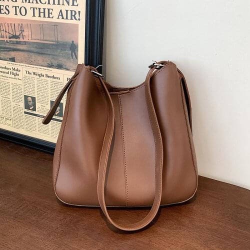 Luxury Thick Leathe Minimalism Tote Bag for Women Causal Shoulder Purse and Handbag Office Female Shopper Totes Black 20201 New