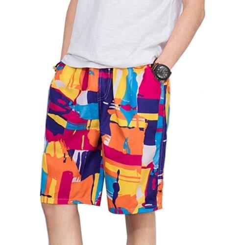 Men New Beach Short Pants Trunks Multi Styles Loose Drawstring Casual Beach Shorts Summer Printed Beach Short