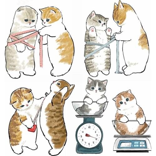 Cute Car Stickers Kitty Cats Made By Mofu Sand Vinyl Decal Laptop Luggage Bicycle Phone Case Skateboard Pad Decorative