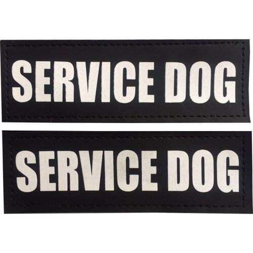 Reflective Dog Patches with Hook Backing -SERVICE DOG, SERVICE DOG IN TRAINING, IN TRAINING, EMOTIONAL SUPPORT, DO NOT PET