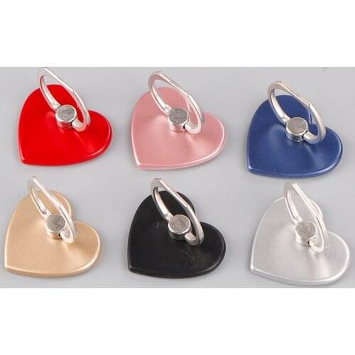 Universal Finger Ring Heart Shape Mobile Phone Smartphone Stand Holder For iPhone For Samsung Smart Phone Car Mount Stand