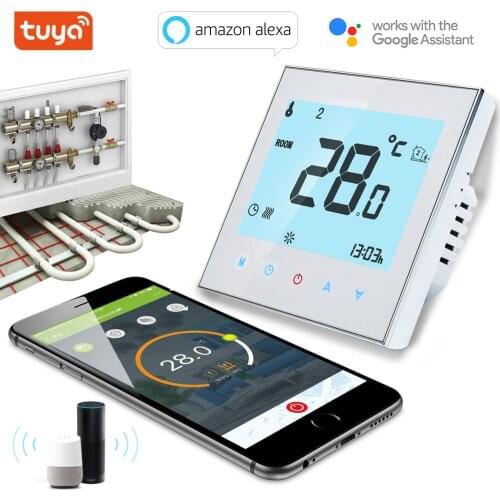 TUYA Wifi Temperature Controller Floor Water Heating/Electric Floor Heating/ Water/Gas boiler Works with alexa google home