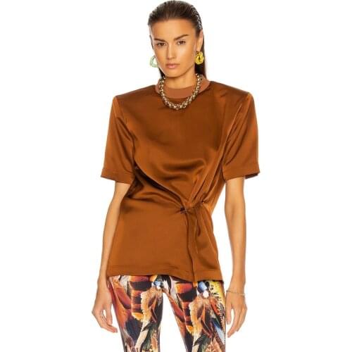 High 2021SS Summer Quality Fashion Short Sleeve T-Shirt Female Chic Tee Tops Rmsx 6.22